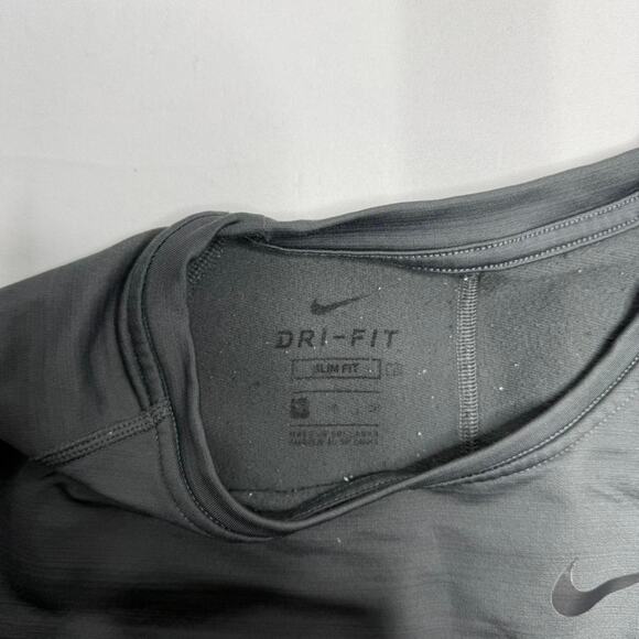 Nike Pro Dri-Fit Grey Long Sleeve Top Activewear Size Small - Picture 4 of 5